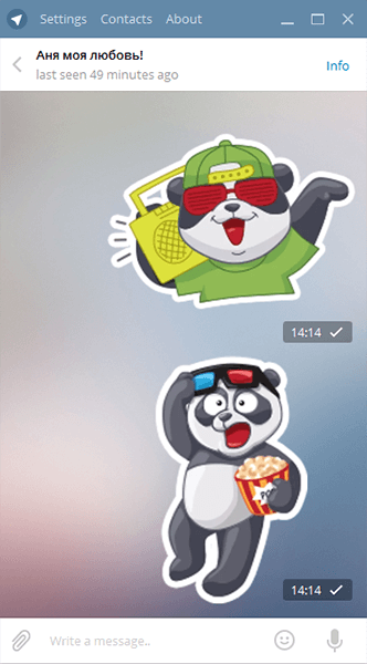 стикеры PandaTeam для Telegram