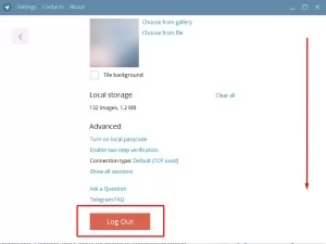 Как выйти и телеграм полностью