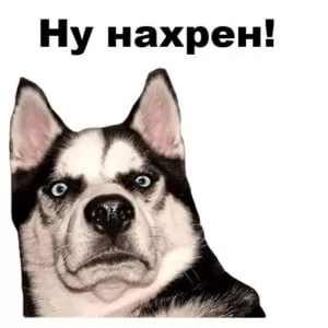 Стикер псы ну нахер